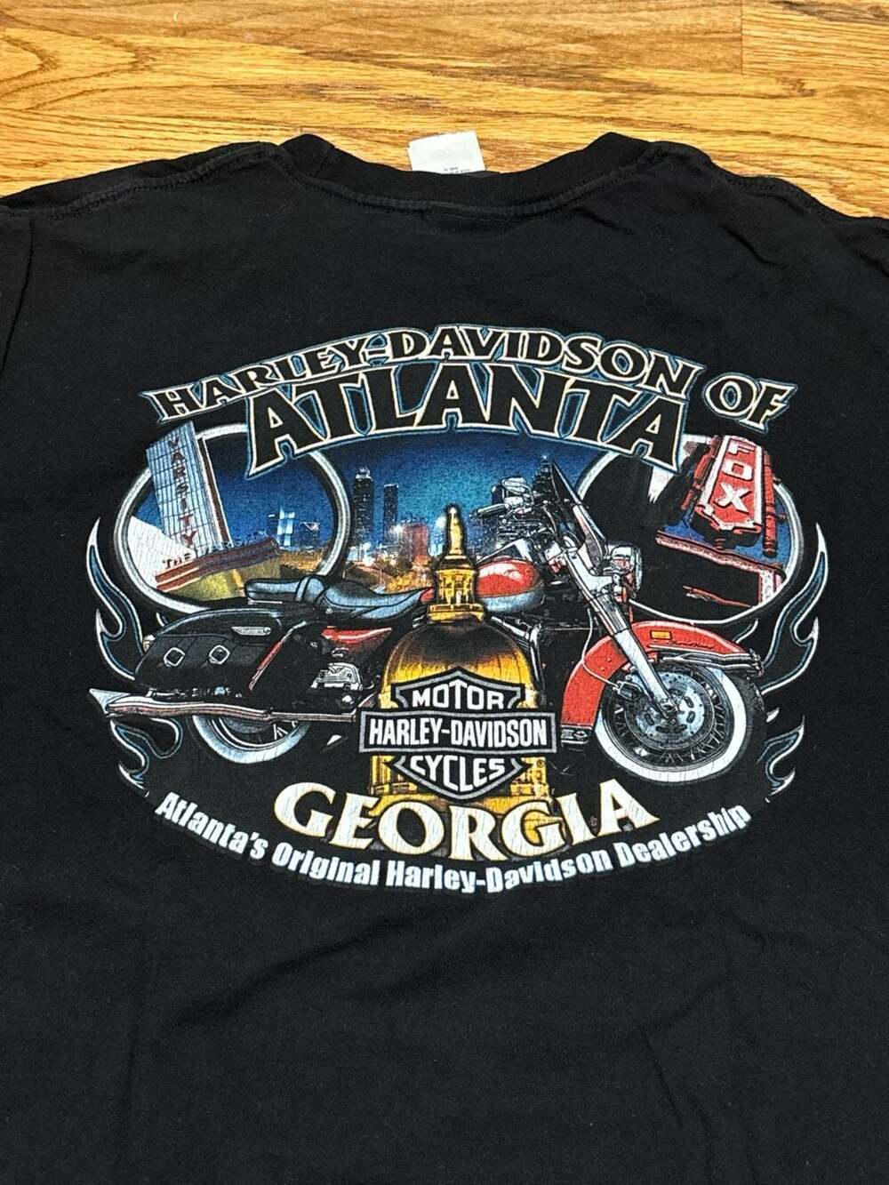 Harley Davidson Atlanta Georgia T-Shirt Black Graphic Tee